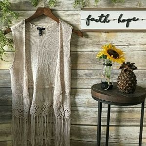 Boho fringe cover up! NWOT!